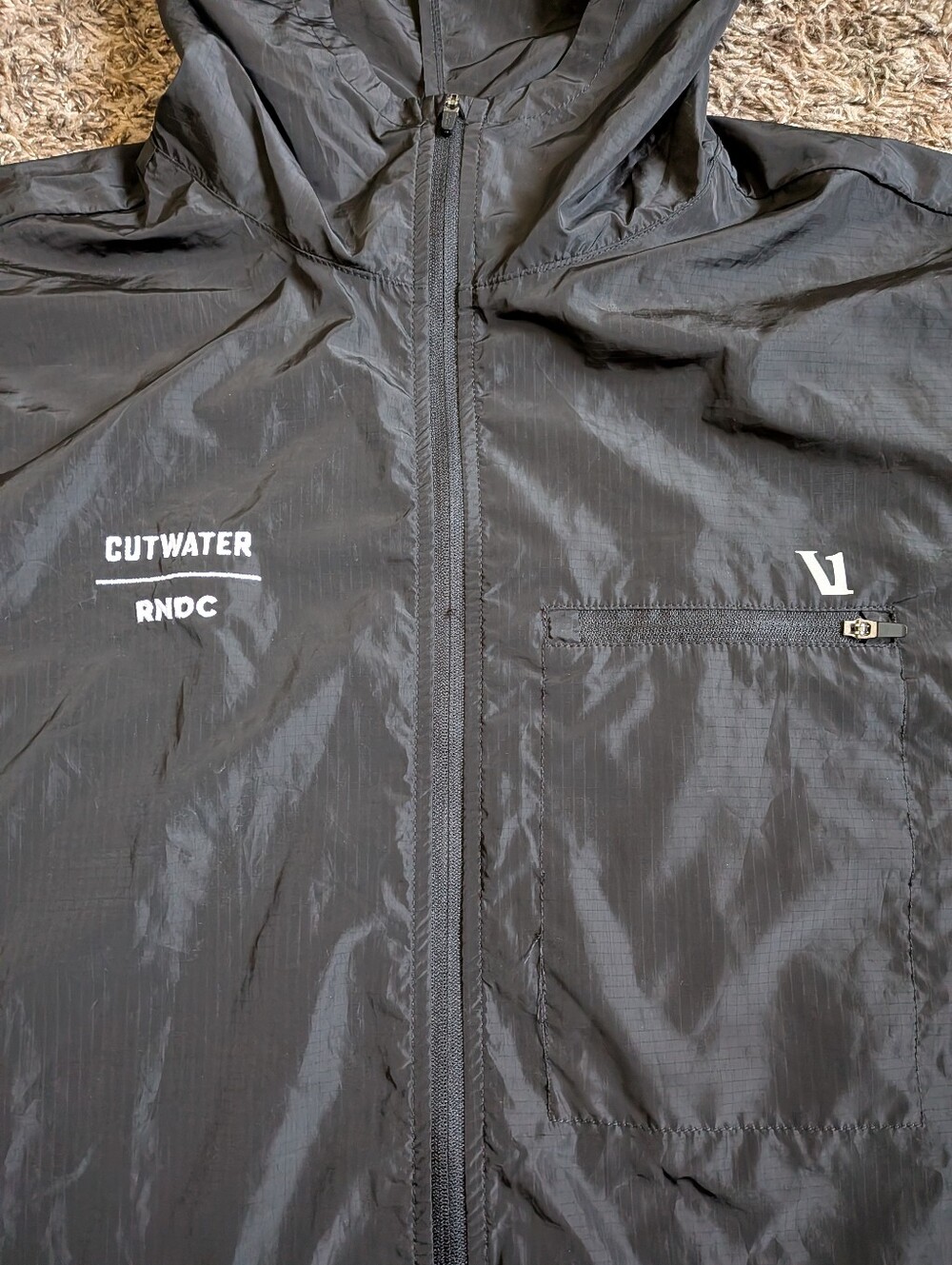 Vuori Daybreak Black Windbreaker Lightweight Cutwater Athletic Jacket Men's XL - Picture 3 of 8